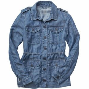 GAP Denim Jean Button Up Utility Jacket Shirt S
